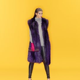 Purple argenté fox vest